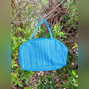 Vintage 70's Striped Blue Purse